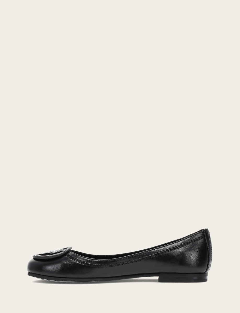 Women's Black Carson Logo Ballet Flats Frye us