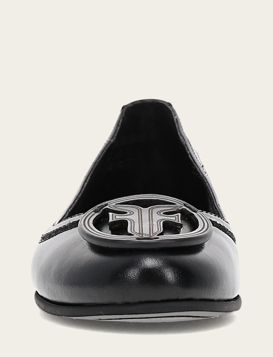Women's Black Carson Logo Ballet Flats Frye us
