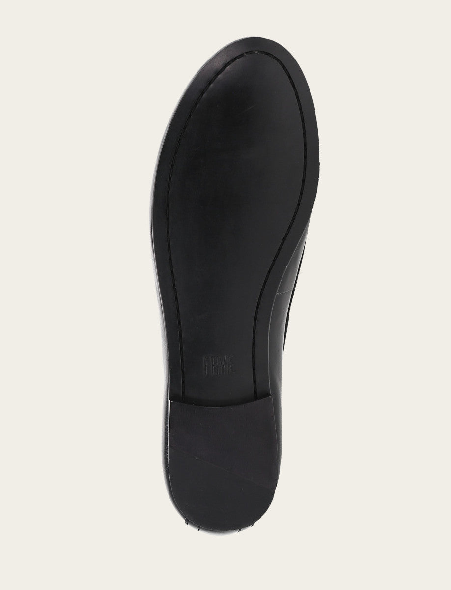 Women's Black Carson Logo Ballet Flats Frye us