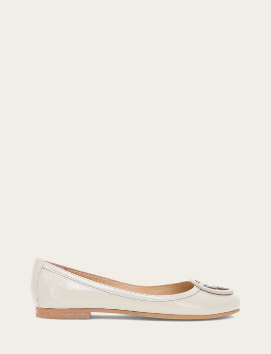 Women's Ivory Carson Logo Ballet Flats Frye USA