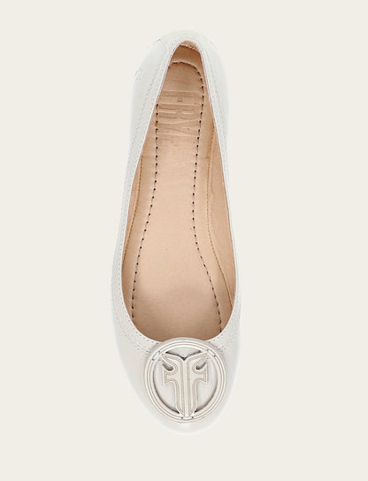 Women's Ivory Carson Logo Ballet Flats Frye USA