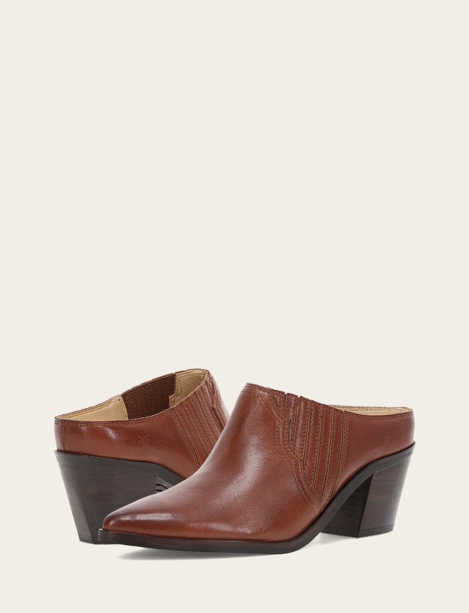 Women's Cinnamon Sara Western Mules Frye USA