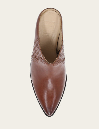 Women's Cinnamon Sara Western Mules Frye USA