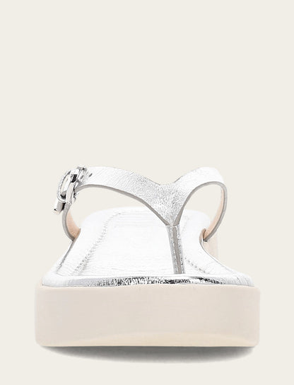Women's Silver Maya Buckle Thong Sandals Frye Sale