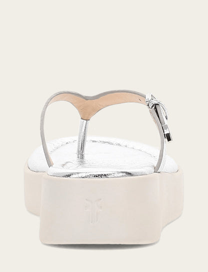 Women's Silver Maya Buckle Thong Sandals Frye Sale