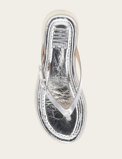 Women's Silver Maya Buckle Thong Sandals Frye Sale