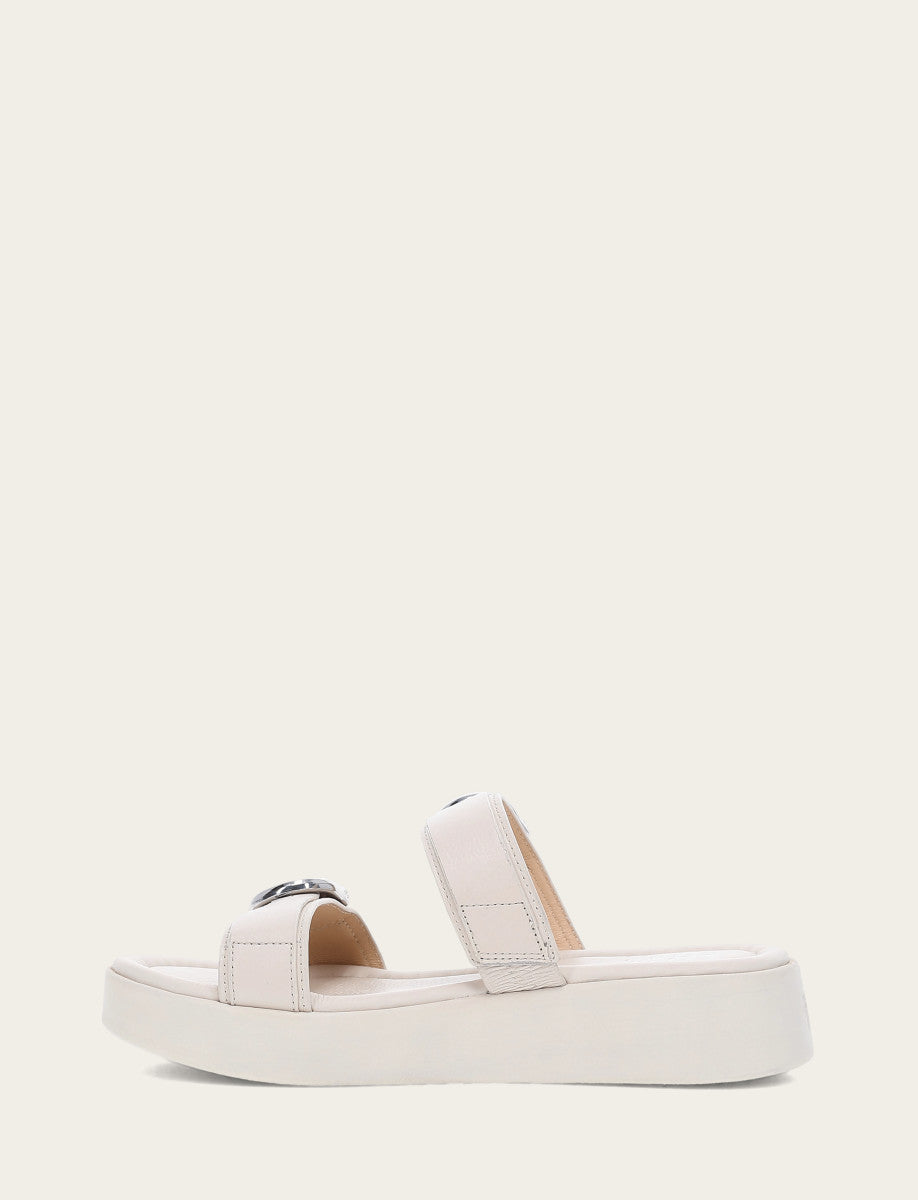 Women's Ivory Maya Buckle Sandals Frye For Sale