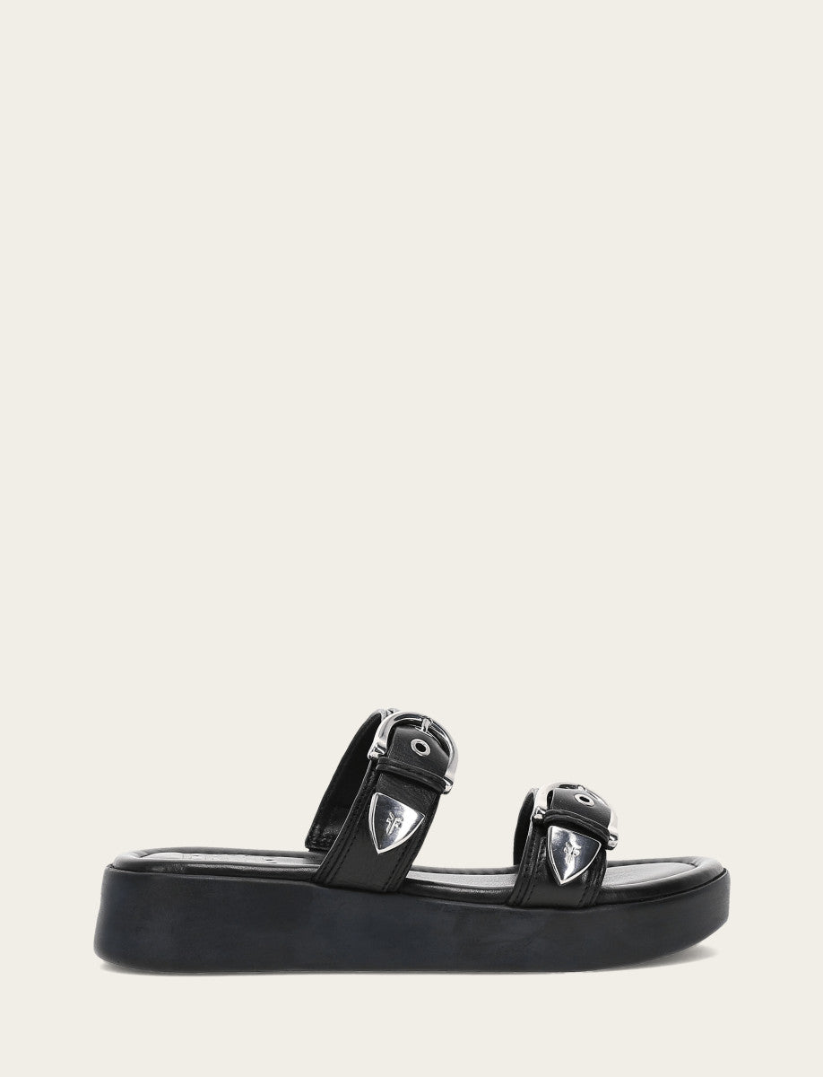 Women's Black Maya Buckle Sandals Frye Outlet
