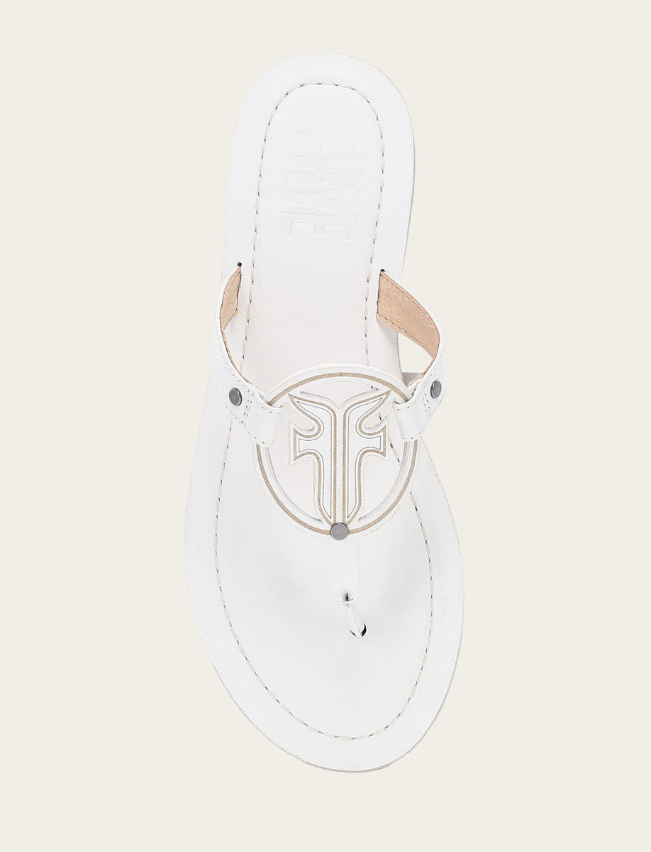Women's White Taylor Logo Sandals Frye USA