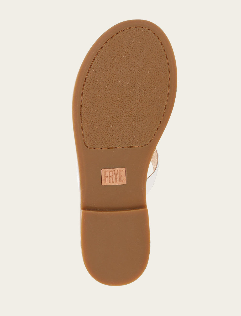 Women's White Taylor Logo Sandals Frye USA