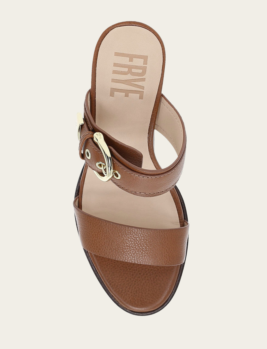 Women's Dark Latte Stella Buckle Slide Sandals Frye Online