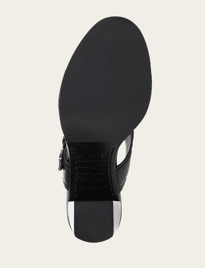 Women's Black Stella Buckle Slide Sandals Frye Discount