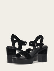 Women’s Black Pipa Woodstock Sandals Frye For Sale