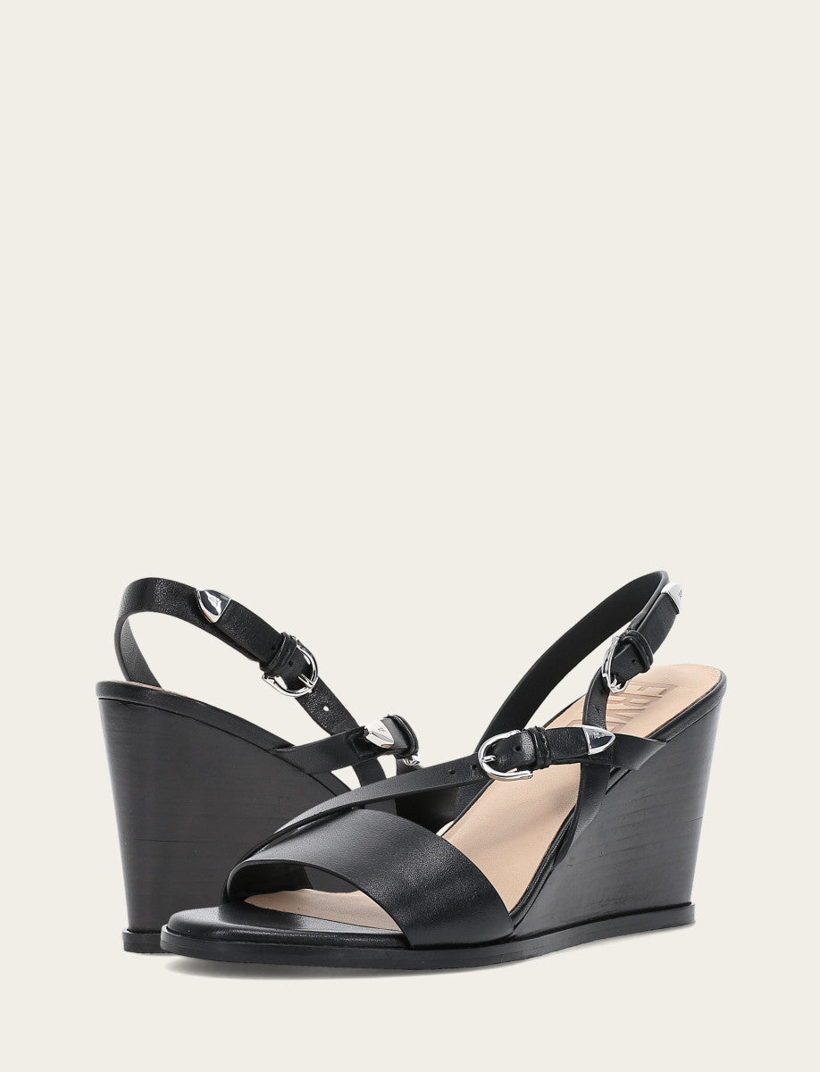 Women's Black Rachel Buckle Sandals Frye Outlet