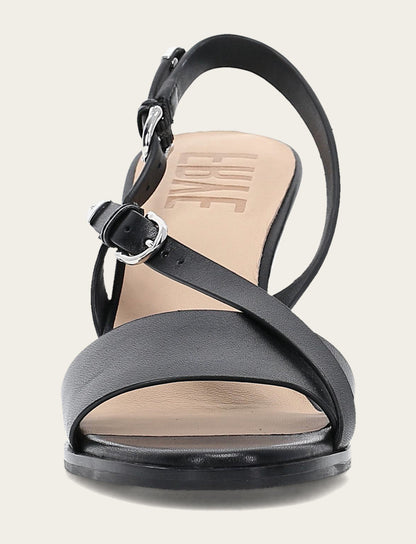 Women's Black Rachel Buckle Sandals Frye Outlet
