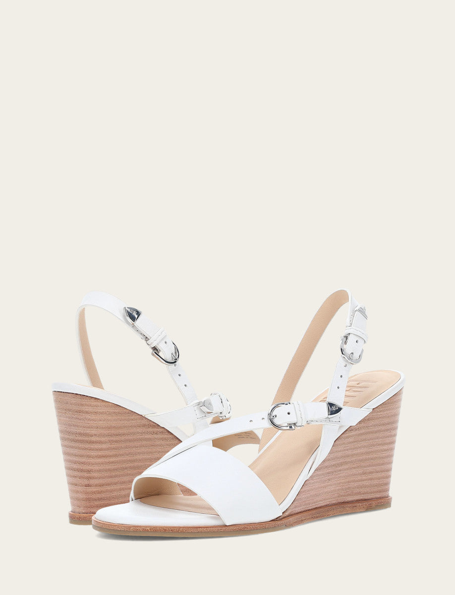 Women's White Rachel Buckle Sandals Frye us