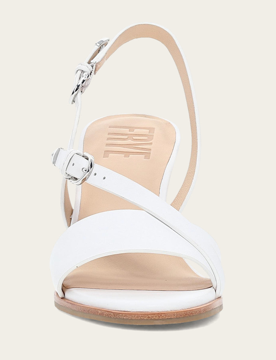 Women's White Rachel Buckle Sandals Frye us