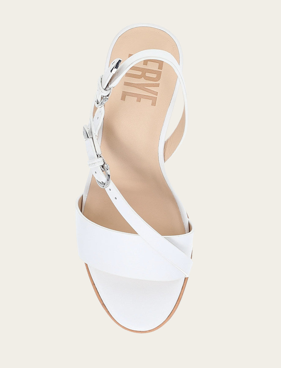 Women's White Rachel Buckle Sandals Frye us