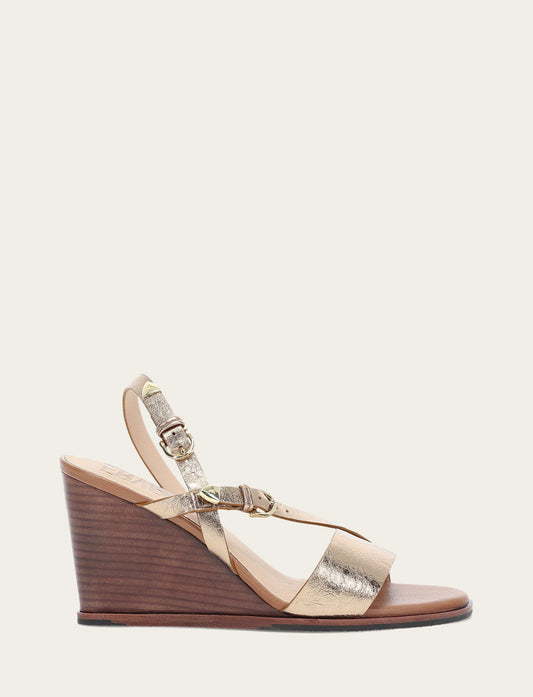 Women's Dark Gold Rachel Buckle Sandals Frye USA
