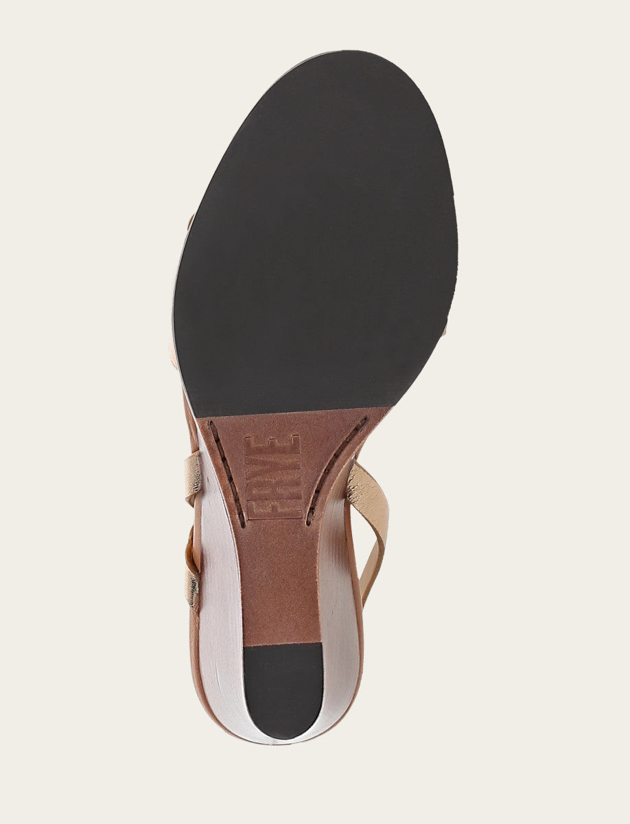 Women's Dark Gold Rachel Buckle Sandals Frye USA