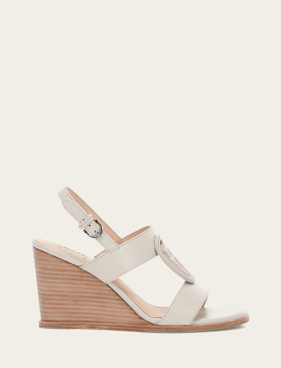 Women's Ivory Rachel Logo Sandals Frye For Sale