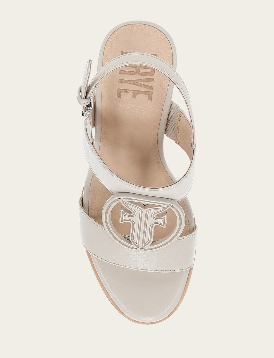 Women's Ivory Rachel Logo Sandals Frye For Sale