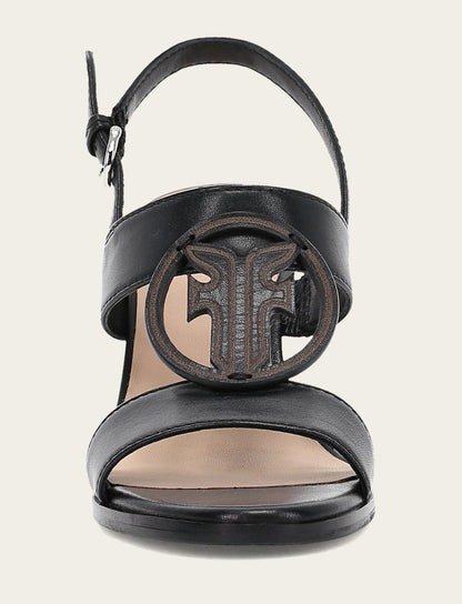 Women's Black Rachel Logo Sandals Frye Outlet