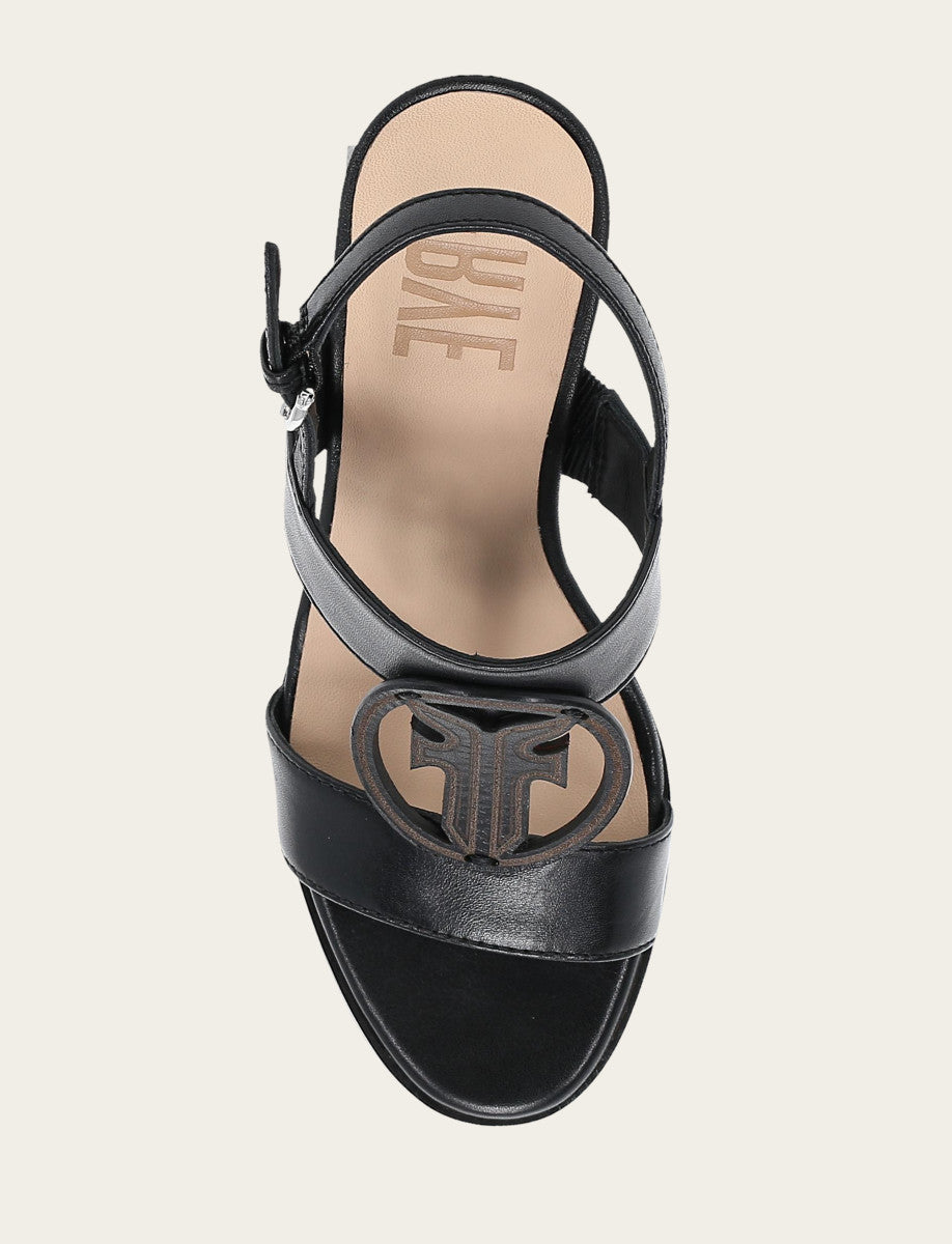 Women's Black Rachel Logo Sandals Frye Outlet