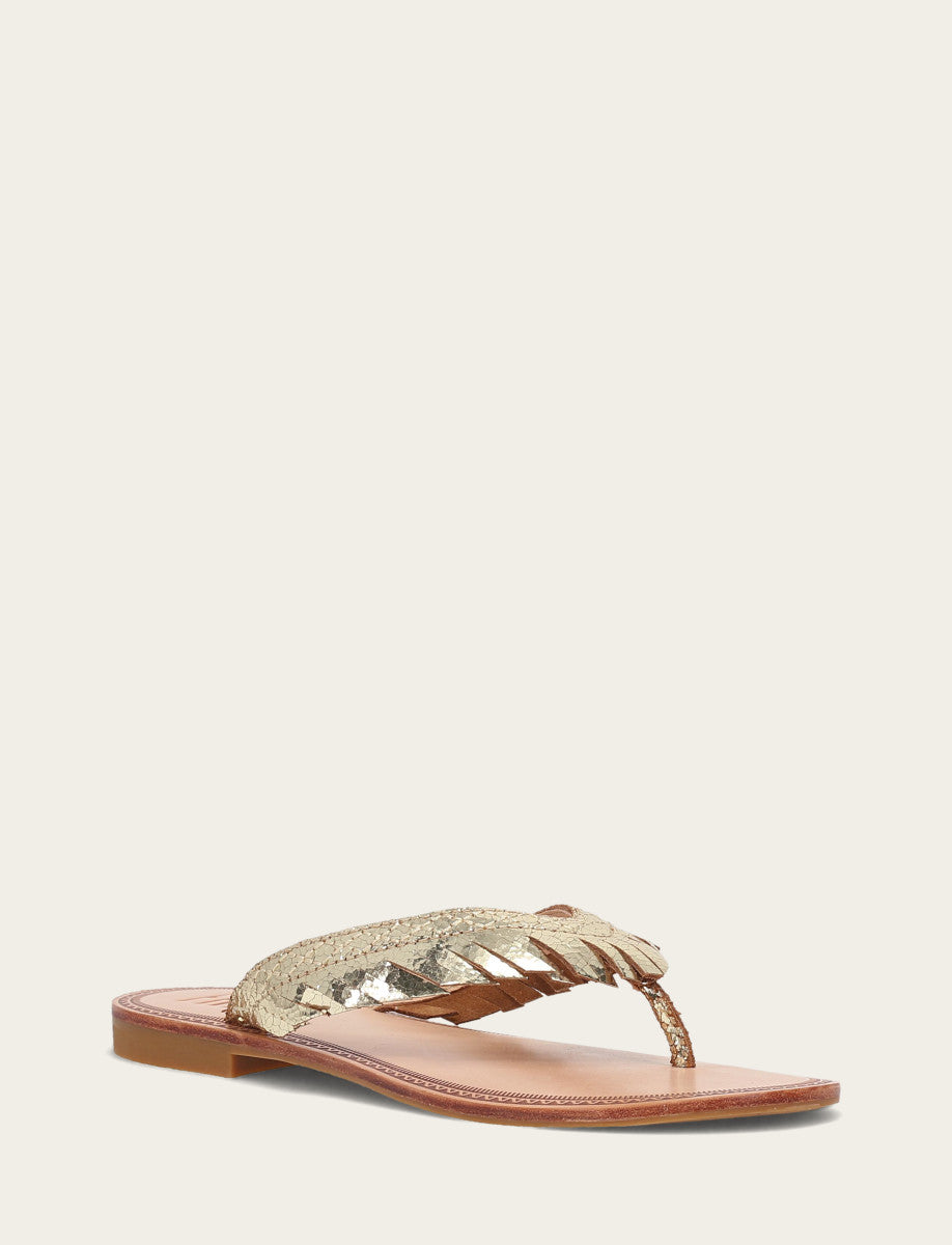 Women's Gold Mirror Ava Fringe Sandals Frye Near me
