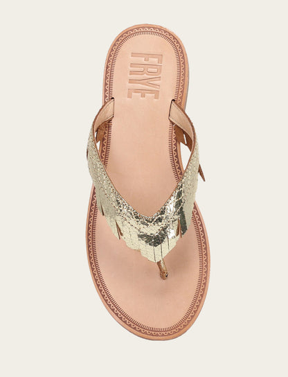 Women's Gold Mirror Ava Fringe Sandals Frye Near me