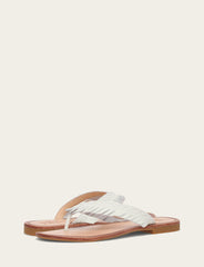 Women's White Ava Fringe Sandals Frye