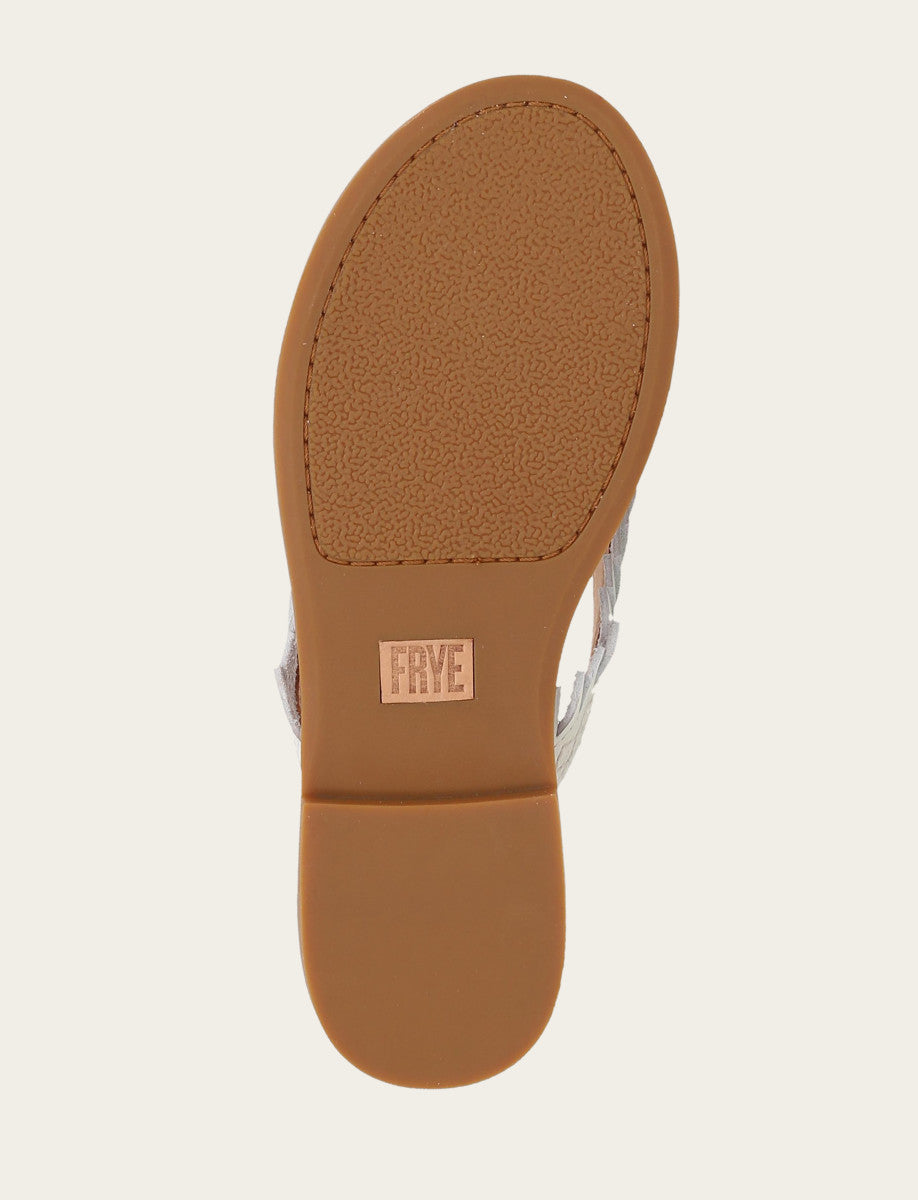 Women's White Ava Fringe Sandals Frye