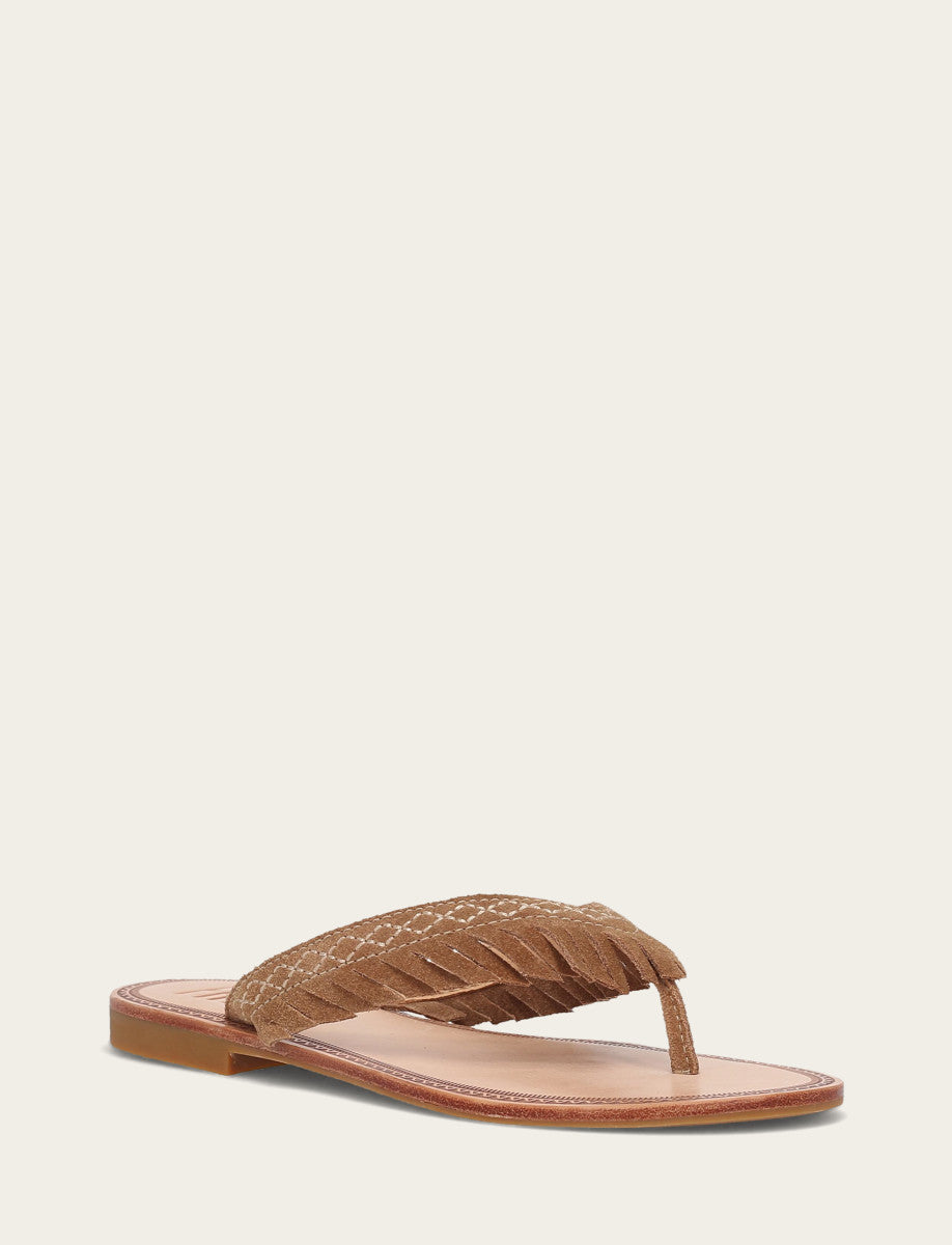 Women's Almond Ava Fringe Sandals Frye Online