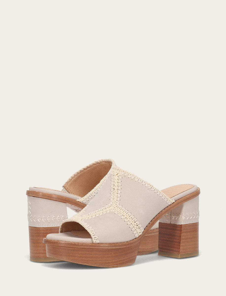 Women's Ivory Pipa Crochet Platform Sandals Frye Discount
