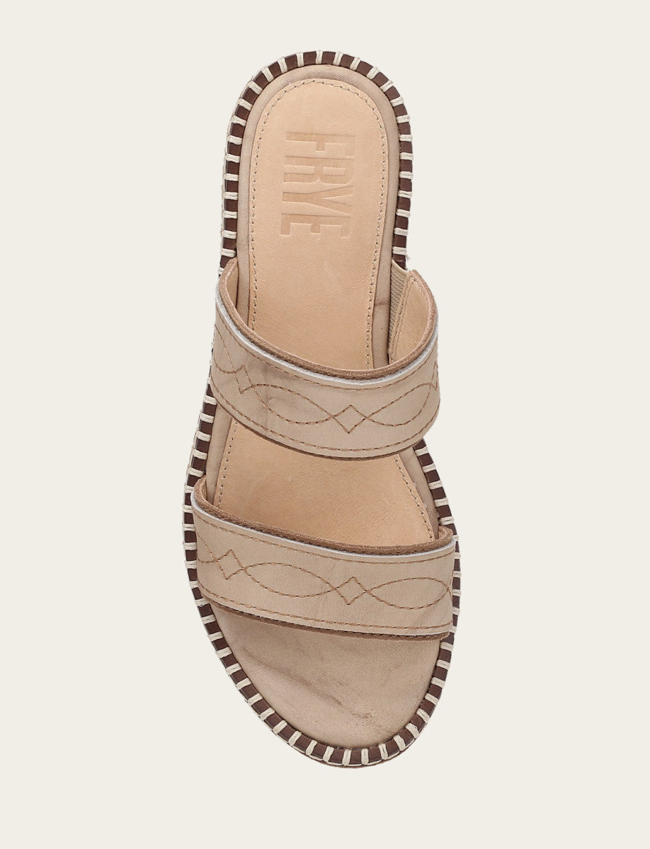 Women's Almond Joy Woodstock 2 Band Platform Slide Sandals Frye For Sale