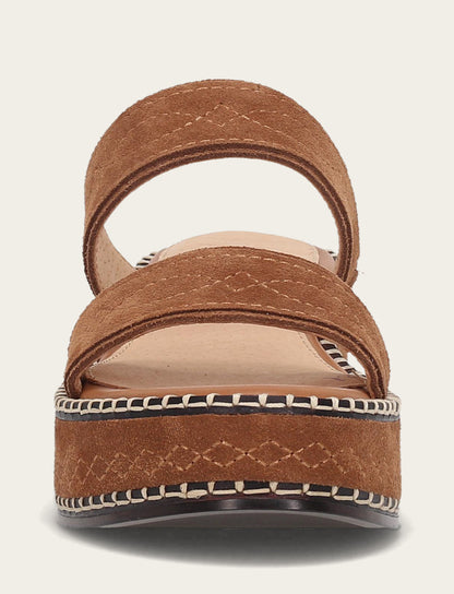 Women's Bark Joy Woodstock 2 Band Platform Slide Sandals Frye us