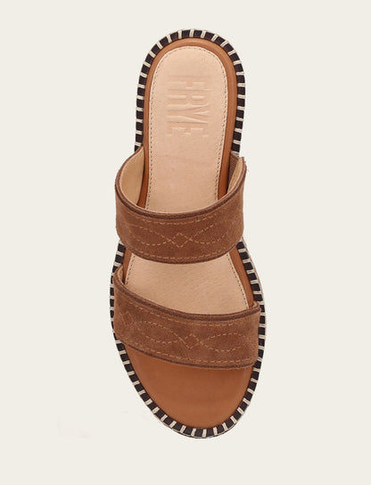 Women's Bark Joy Woodstock 2 Band Platform Slide Sandals Frye us