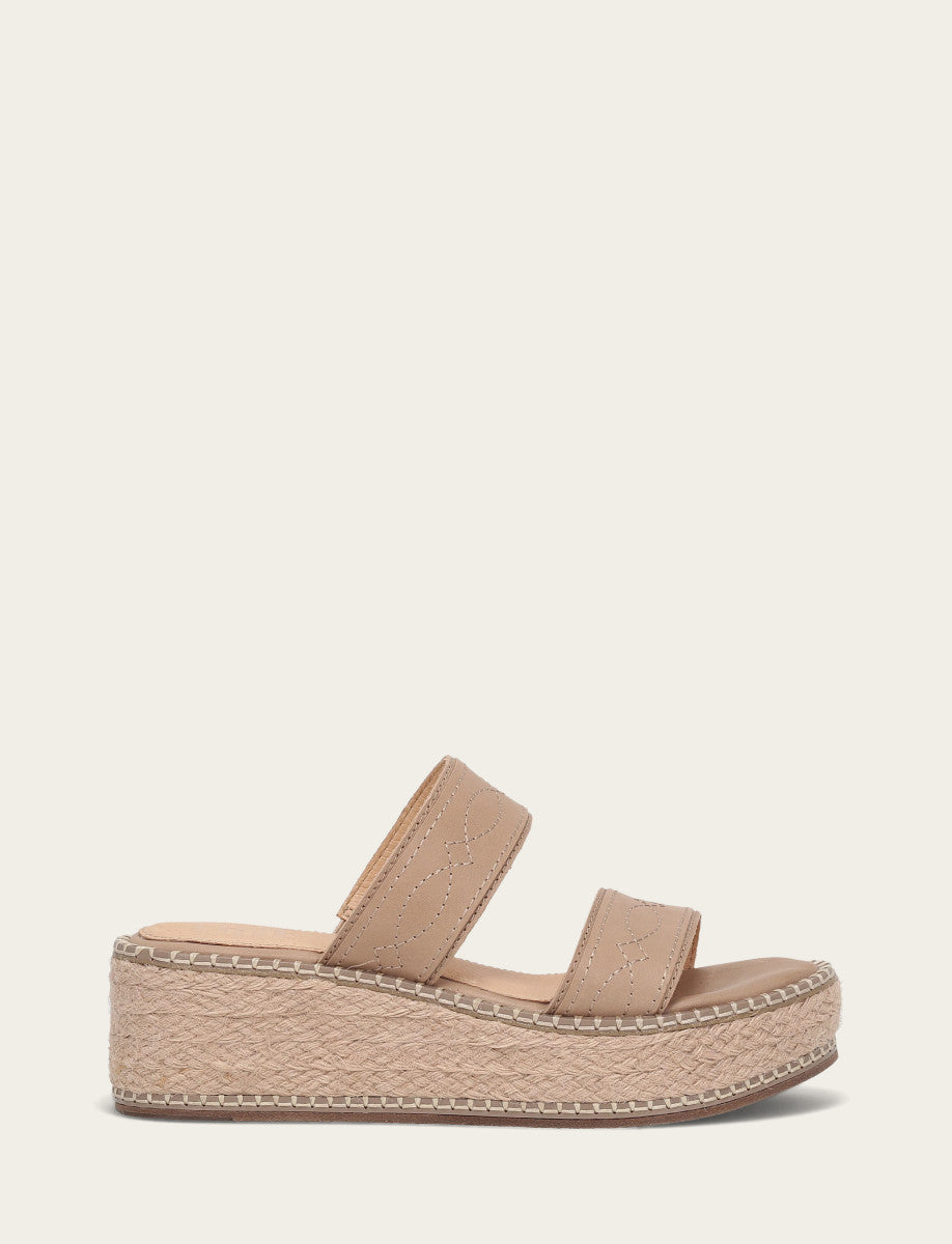 Women's Clay Joy Woodstock 2 Band Platform Slide Sandals Frye USA
