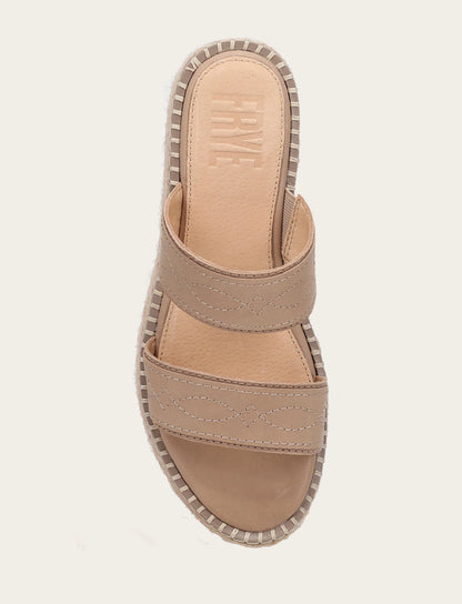 Women's Clay Joy Woodstock 2 Band Platform Slide Sandals Frye USA