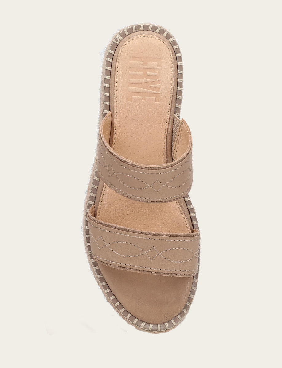 Women's Clay Joy Woodstock 2 Band Platform Slide Sandals Frye USA