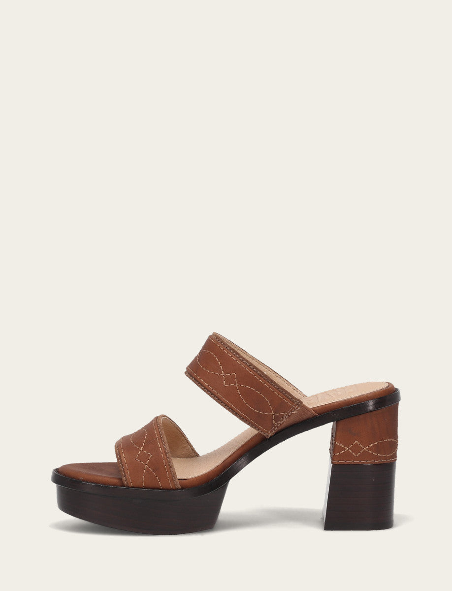 Women's Saddle Pipa Woodstock 2 Band Platform Sandals Frye