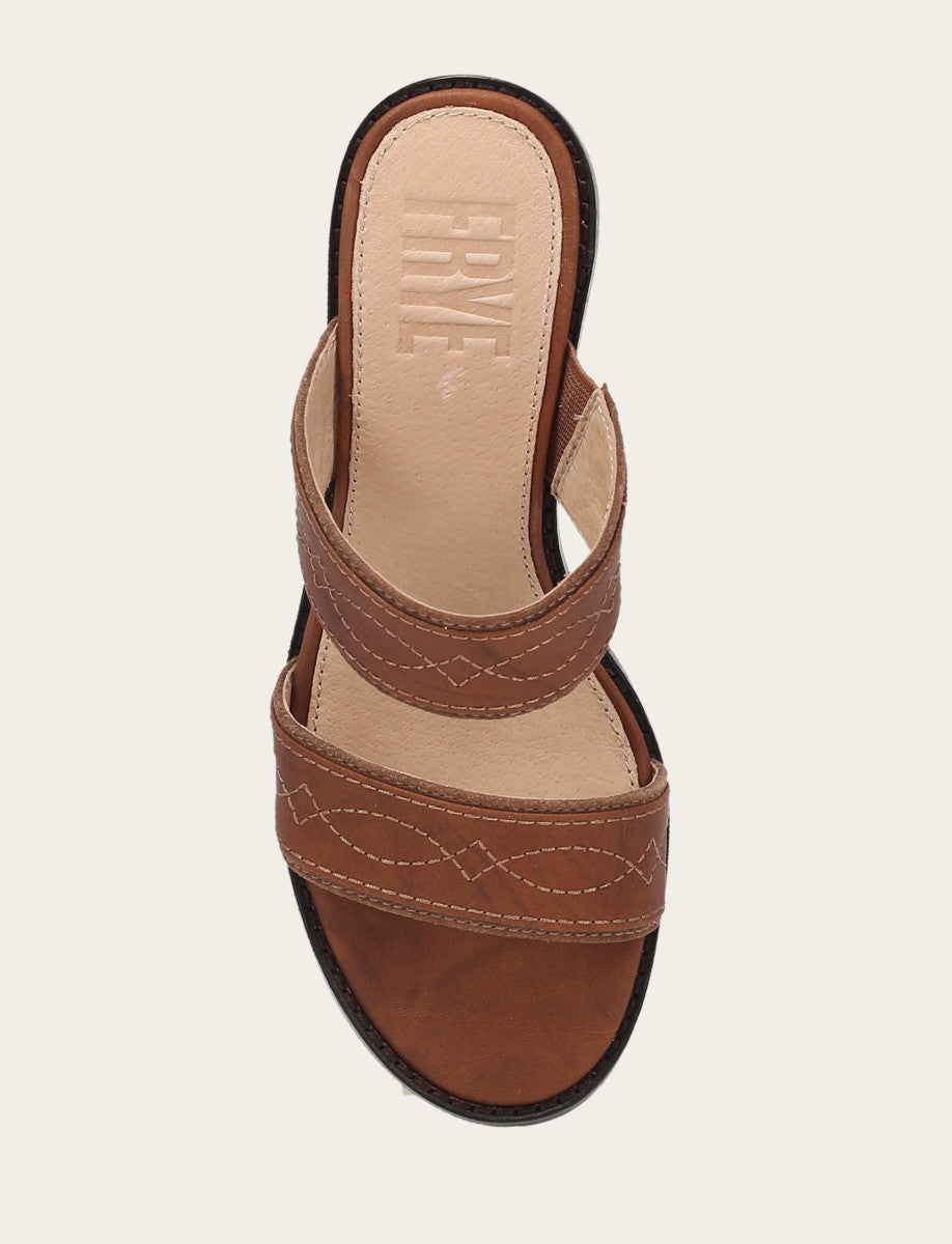Women's Saddle Pipa Woodstock 2 Band Platform Sandals Frye