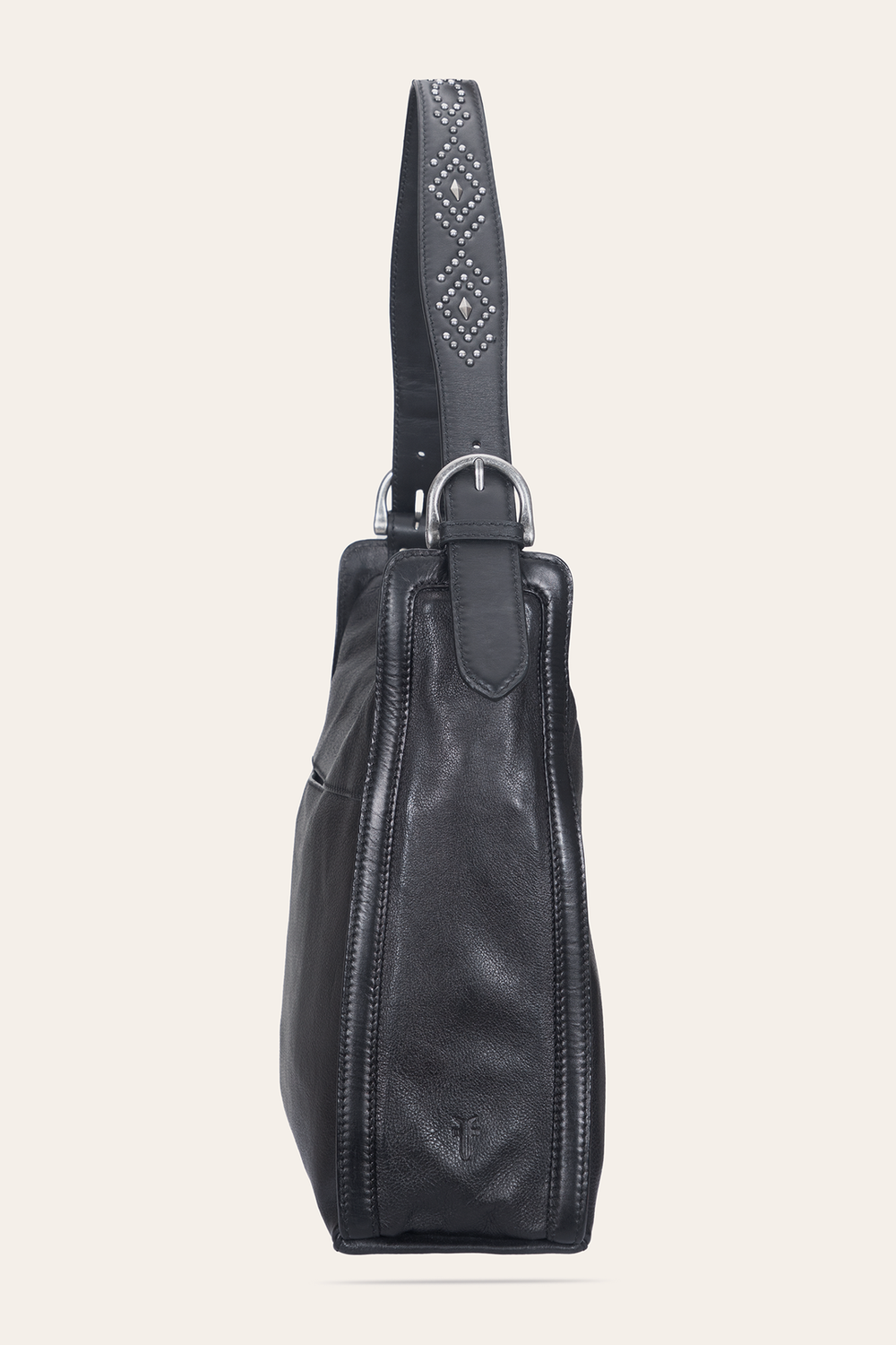 Women's Black Carla Studded Hobo Handbag Frye Outlet