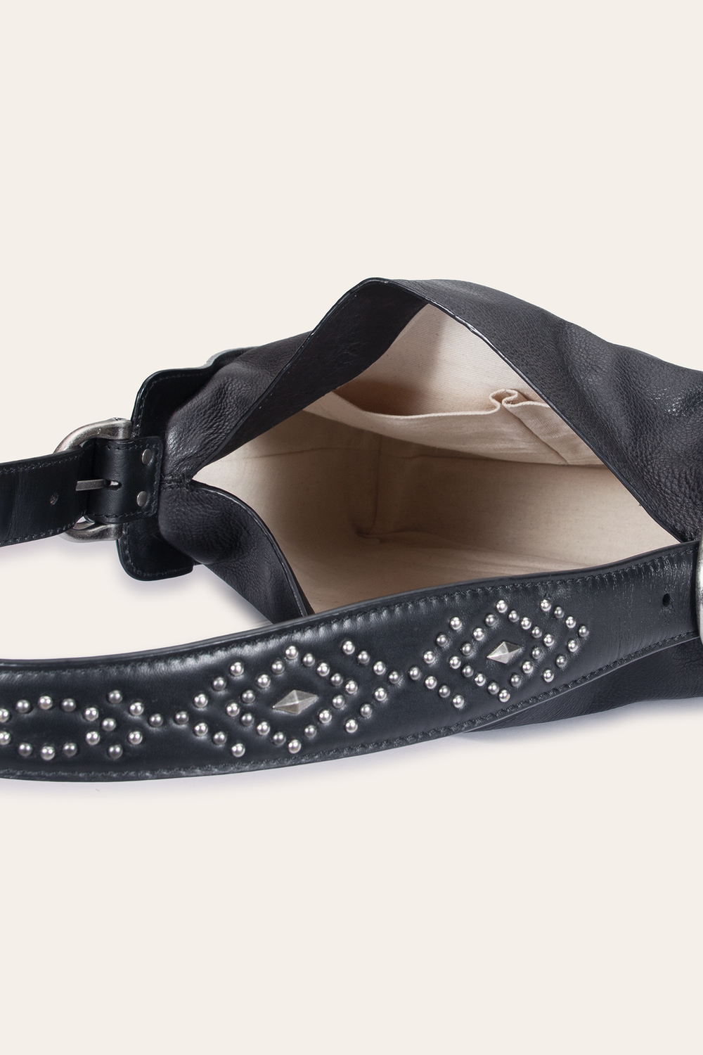 Women's Black Carla Studded Hobo Handbag Frye Outlet