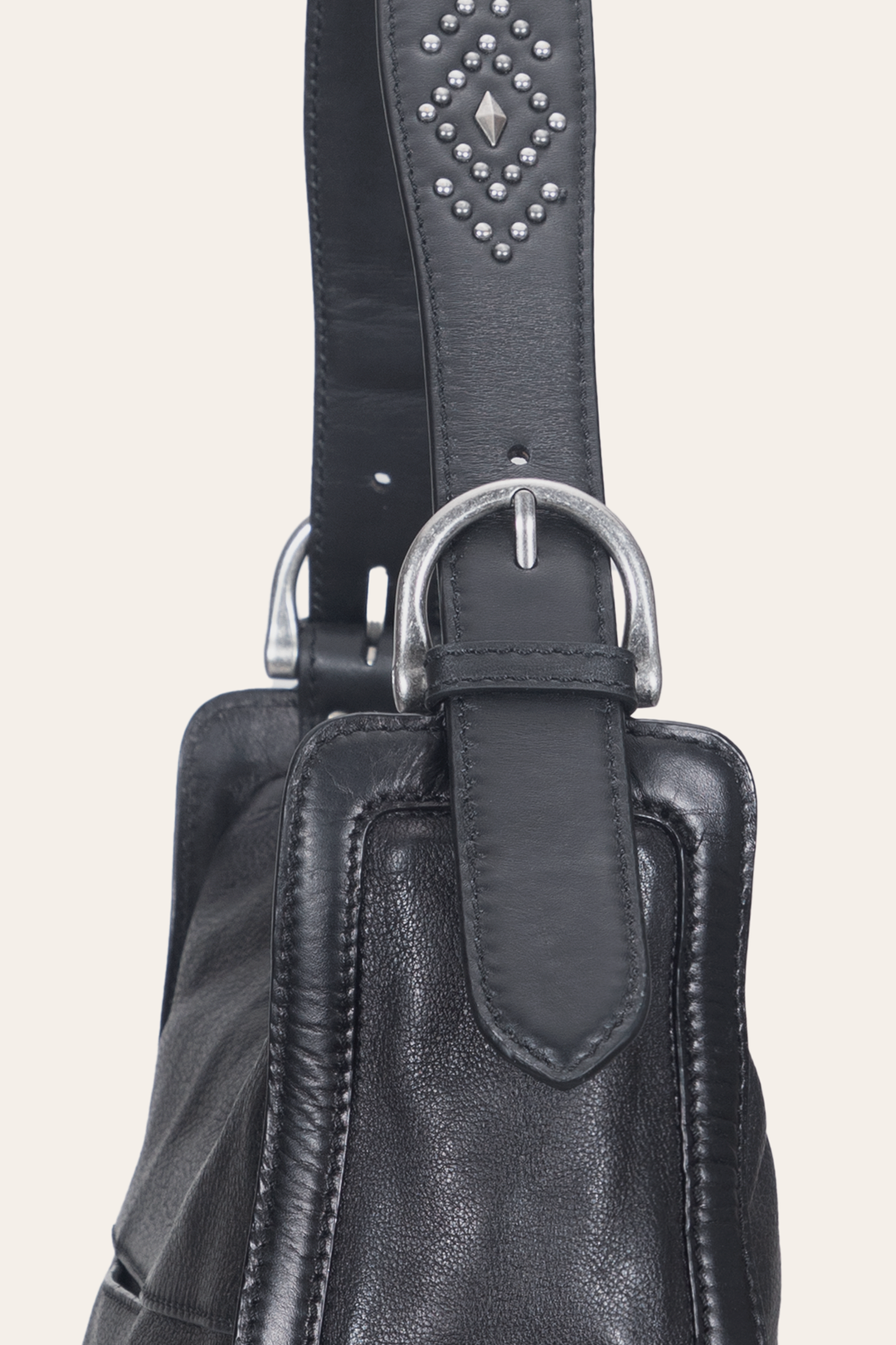 Women's Black Carla Studded Hobo Handbag Frye Outlet