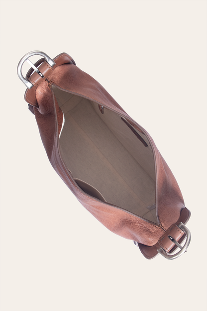 Women's Cognac Carla Studded Hobo Handbag Frye us