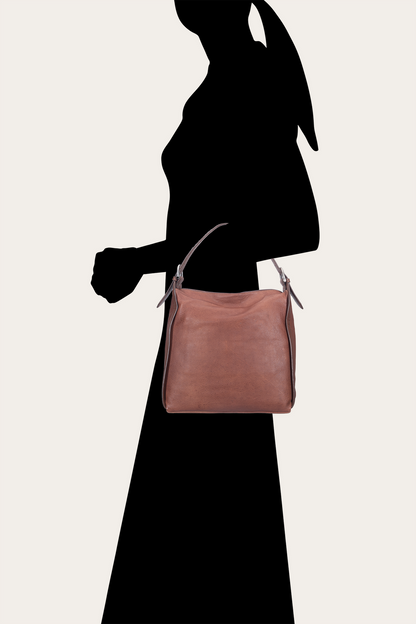 Women's Cognac Carla Studded Hobo Handbag Frye us