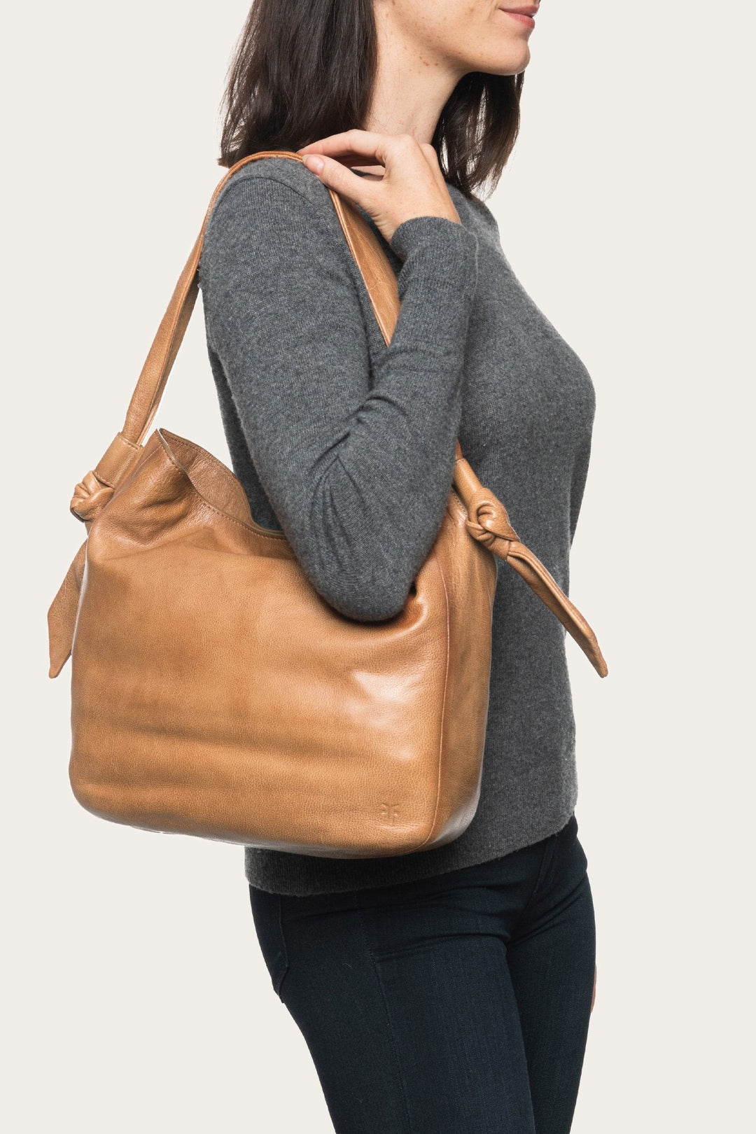 Nora Knotted Hobo in Beige Frye USA