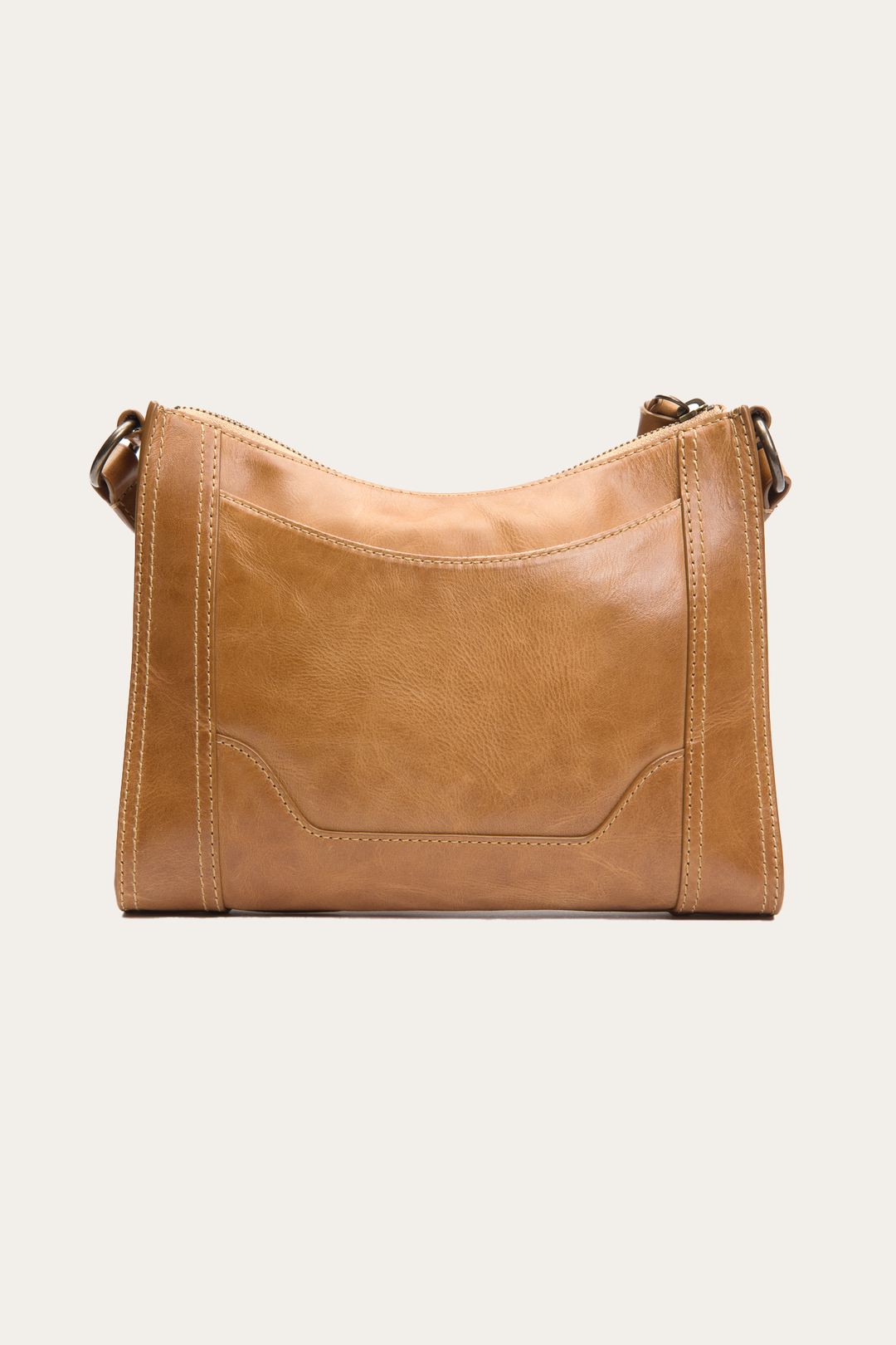 Melissa Zip Crossbody in Beige Frye Discount