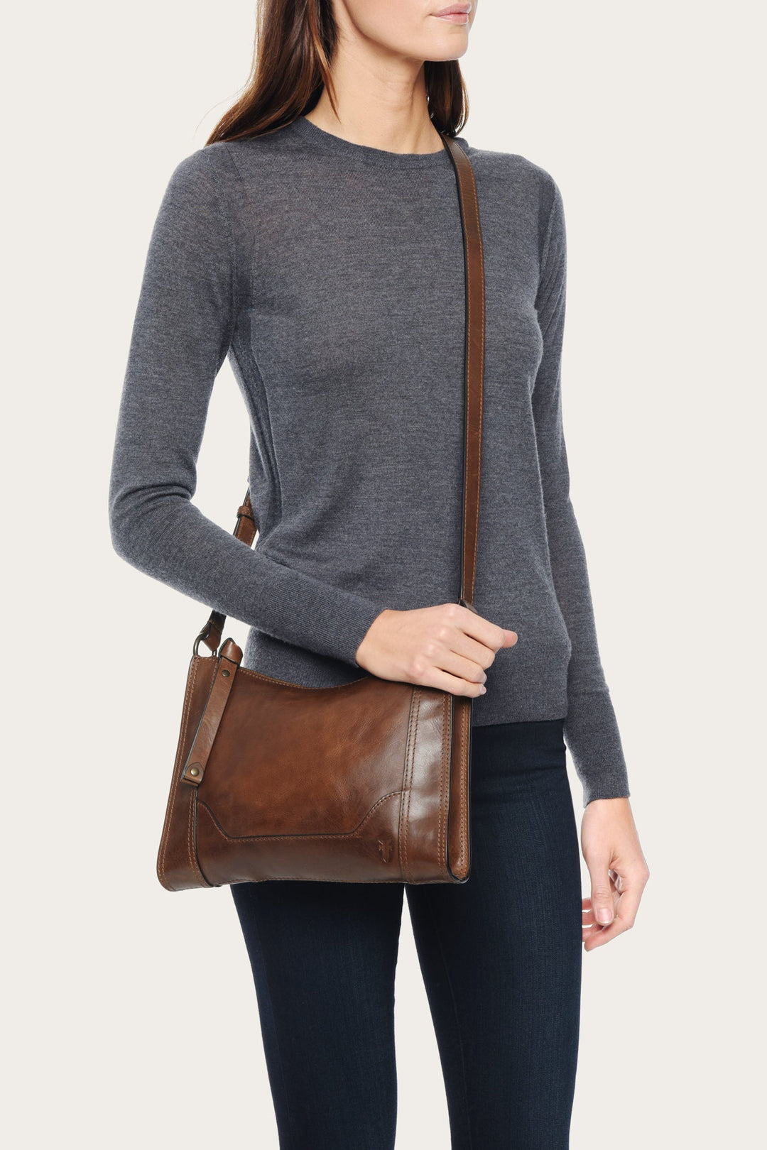 Melissa Cognac Zip Crossbody Frye Near me
